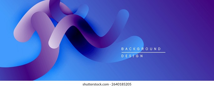 Abstract fluid shapes, vibrant blue purple gradients. Modern design element, smooth curves create dynamic composition.