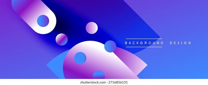 Formas fluidas Abstractas, gradiente púrpura azul vibrante. Los Elementos de diseño modernos crean un impacto visual dinámico. Estética minimalista.
