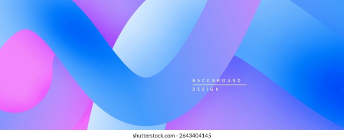 Abstract fluid shapes, vibrant blues, purples create modern background. Soft gradients, overlapping forms suggest movement, depth.