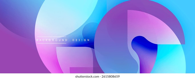 Abstract fluid shapes, vibrant colors blend. Modern design, smooth gradients create dynamic composition. Background features text elements.