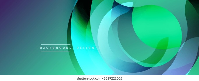 Abstract fluid shapes, vibrant colors blend. Modern design, smooth gradients create dynamic visual effect. Background suggests innovation, technology.