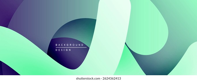 Abstract fluid shapes, vibrant colors blend. Modern design, smooth gradients create dynamic composition. Background features text elements.
