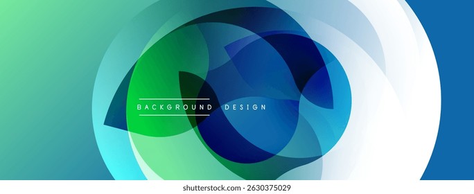 Abstract fluid shapes, vibrant colors blend. Modern design elements create dynamic visual impact. Gradient transitions offer smooth aesthetic.