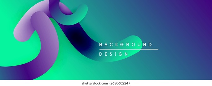 Abstract fluid shapes, vibrant colors blend. Modern design, gradient background creates dynamic visual effect. Minimalist aesthetic.