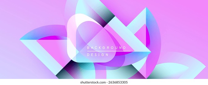 Abstract fluid shapes, vibrant colors, pink purple hues. Modern design elements create dynamic background texture.