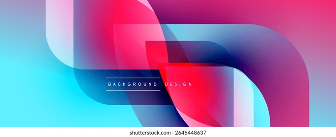 Abstract fluid shapes, vibrant colors blend. Modern design, gradient effect creates dynamic visual experience. Text reads background design.
