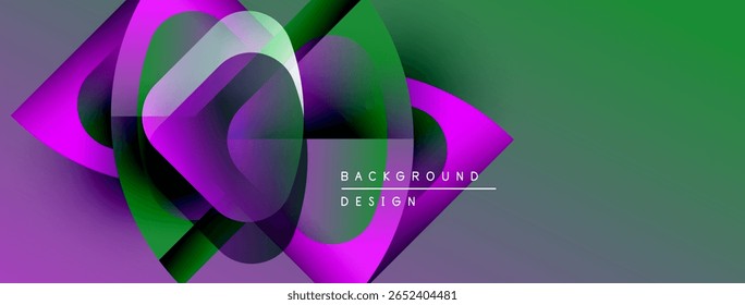 Abstract fluid shapes, vibrant colors blend. Modern design, gradients create dynamic visual effect. Text reads background design.