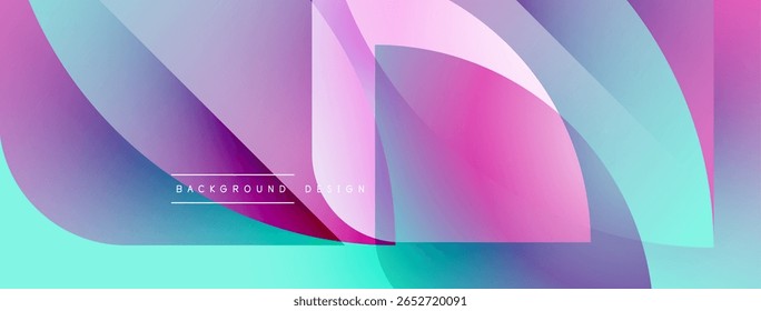 Abstract fluid shapes, vibrant colors blend. Modern design, smooth gradients create dynamic visual effect. Background features text elements.