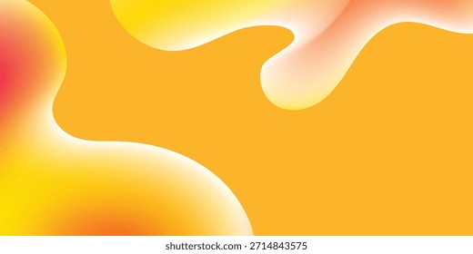 Formas fluidas Abstractas con un gradiente vibrante de amarillo, naranja y rosa, creando una sensación dinámica y orgánica.