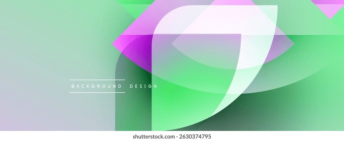 Abstract fluid shapes, vibrant gradients. Light green, purple hues blend smoothly. Modern design element for backgrounds, presentations.