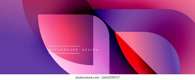 Abstract fluid shapes, vibrant gradients. Purple, pink, red hues blend seamlessly. Modern design element for backgrounds.