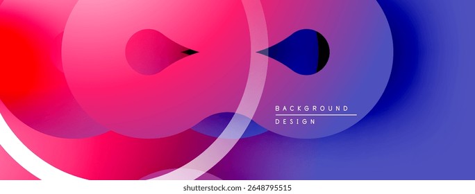 Abstract fluid shapes, vibrant gradients. Pink, purple, blue hues blend seamlessly. Modern design element for backgrounds.