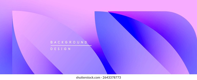 Abstract fluid shapes, vibrant pinks, purples create modern background design. Gradient colors blend seamlessly, offering dynamic visual effect.