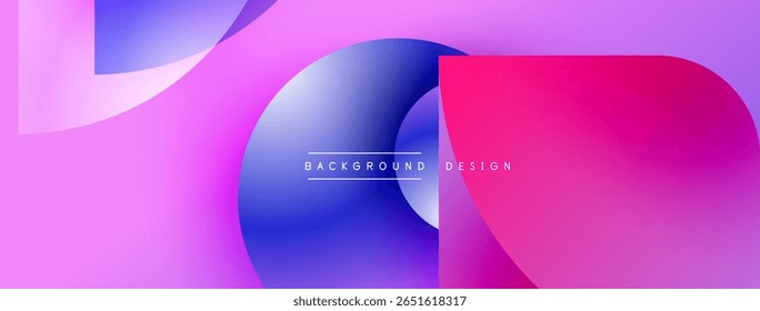 Formas fluidas Abstractas, rosas vibrantes, azules, morados se mezclan. Los Elementos de diseño modernos crean una experiencia visual dinámica.