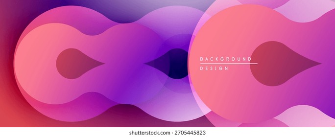 Abstrakte fließende Formen, lebendige Pinks, Purpur schaffen dynamischen Hintergrund. Modernes Design, glatte Farbverläufe bieten visuelles Interesse.