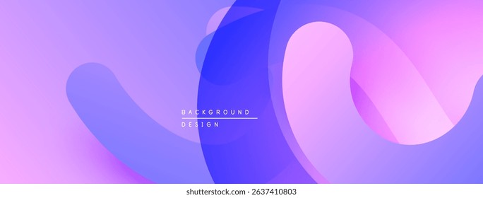 Abstract fluid shapes, vibrant purple hues, smooth gradients. Modern design element, perfect backdrop for projects.