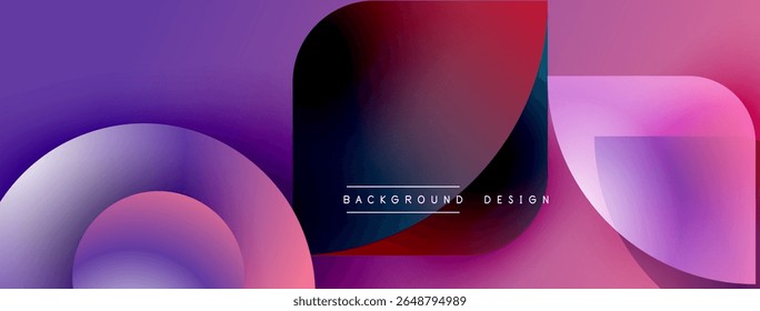 Abstract fluid shapes, vibrant purple, red hues. Modern design, smooth gradients create dynamic composition. Background texture visible.