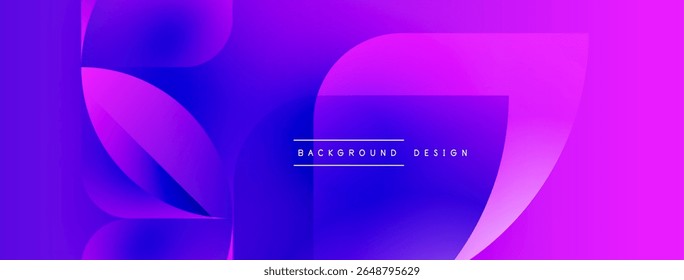Abstract fluid shapes, vibrant purple hues blend smoothly. Modern design element for digital projects, presentations. Minimalist aesthetic.