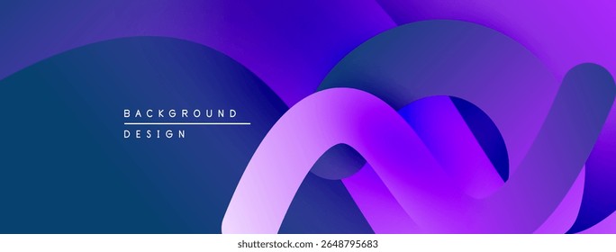 Abstract fluid shapes, vibrant purple hues, modern design. Gradient background creates depth, smooth curves suggest movement.