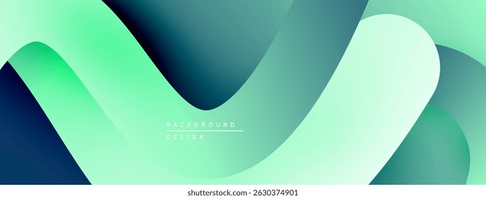 Abstract fluid shapes, vibrant teal hues, modern design. Minimalist composition, smooth gradients create dynamic visual flow.