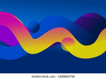 Abstract Fluid Smooth Shapes Creative Template Background