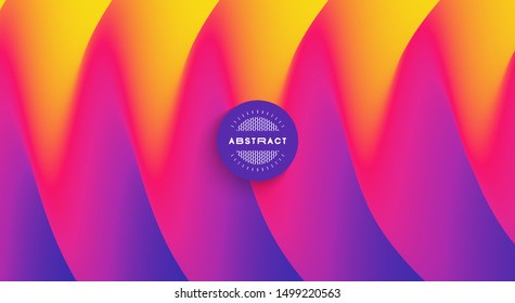 Onda sonora de fluido abstrato. Fundo com efeito dinâmico. Ilustração do vetor de movimento. Gradientes na moda. Pode ser usado para publicidade, marketing e apresentação.