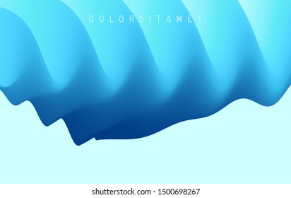 Abstract fluid sound wave. Background with dynamic effect. Motion vector Illustration. Trendy gradients. Can be used for advertising, marketing, presentation.