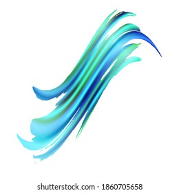 Resumen de la salpicadura de fluidos.  Fondo texturizado de color azul e índigo. Estroque del pincel del vector. Pincel de pancarta de venta. Pincel de degradado. Splash aislado sobre fondo blanco.