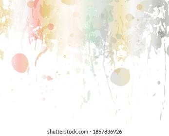 Abstract Fluid Splash.  Isolated Splash on White Backdrop. Sale Banner Brushstroke. Gradient Paintbrush. Vector Brush Stroke. Rainbow Watercolor Textured Background.