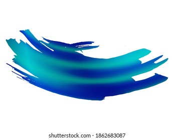 Abstract Fluid Splash.  Watercolor Textured Background. Isolated Splash on White Backdrop. Vector Brush Stroke. Sale Banner Brushstroke. Gradient Paintbrush. Classic Blue and Indigo
