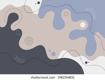 Abstract fluid style of geometric rounded style template. Simply style of background cover presentation. illustration vector