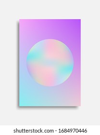 Abstract fluid template for business cards, brochure, leaflet, flyer, screen background. Modern vibrant smooth dynamic colours, holographic gradient. Vector.