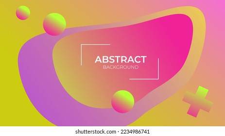 Abstract fluid trendy and modern gradient background. Gradient colors, flowing shapes, fluid forms, circles, wavy lines. Usable for presentations, banners, landing pages, postcards, brochures, covers 