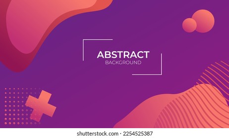 Abstract fluid trendy modern gradient background. Gradient colors, flowing shapes, fluid forms, circles, wavy lines. Usable for presentations, banners, landing pages, postcards, brochures, covers 