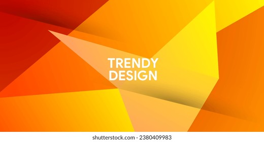 Abstract fluid trendy orange gradient background in vector design