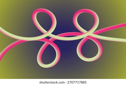 Tubos de fluido Abstractas que forman un intrincado diseño de patrón en bucle
