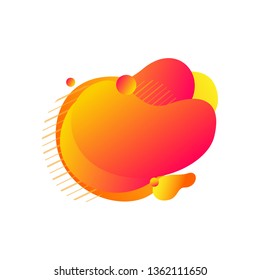 Abstract fluid vector background. Modern gradient color, liquid template. Dynamical colored graphic elements. Isolated gradient waves with geometric lines.