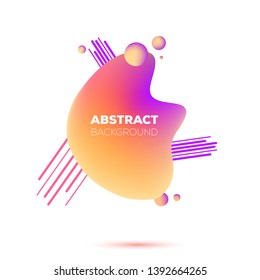 Abstract fluid vector shape illustration with glowing vibrant colors