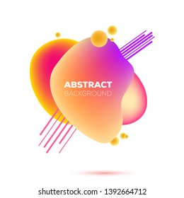 Abstract fluid vector shape illustration with glowing vibrant colors