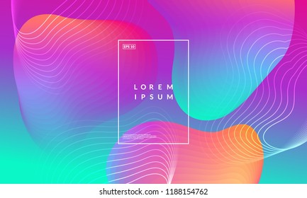 Abstract fluid wallpaper. Trendy gradient colors. Eps10 vector.