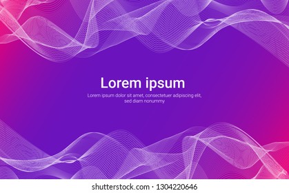 Abstract fluid wallpaper. Trendy gradient colors. Design elements. Wave of many lines. Abstract wavy stripes. Creative line art. Geometric abstract background. Vector illustration EPS 10.