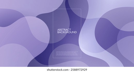 Abstract fluid wave background 3D design with purple color concept. Liquid color pattern background. Eps10 vector