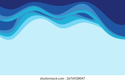 Abstrakter fluider Wellenhintergrund auf türkisblauem Hintergrund