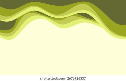 Fondo de onda de fluido Abstractas en verde