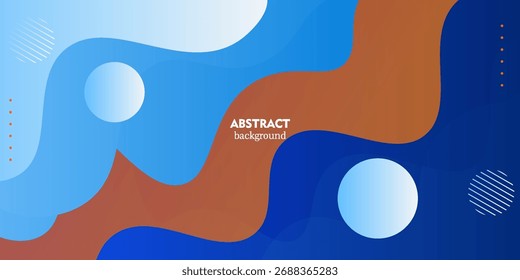 Fondo de onda fluida Abstractas con diseño de combinación de colores naranja y azul. Fondo de Anuncio estampado de moda. Vector Eps10