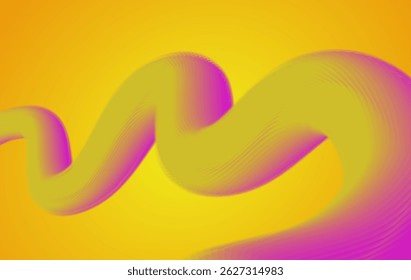 Abstract fluid wave background with smooth yellow and pink gradient tones on a vibrant orange backdrop. Ideal for modern design concepts, digital art, motion graphics, web elements, posters.