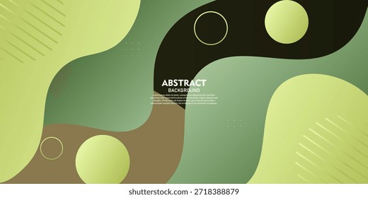 Fondo de onda fluida Abstractas con diseño de combinación de color verde suave. Fondo de Anuncio de patrón de forma de moda. Vector Eps10