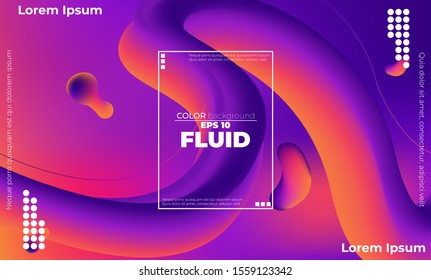 Abstract fluid wave color pattern of neon color liquid gradient background with modern geometric dynamic motion style Suitable For Wallpaper, Banner, Background, Card, Book Illustration, landing page,