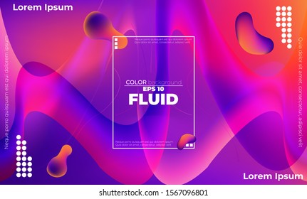 Abstract fluid wave color pattern of neon color liquid gradient background with modern geometric dynamic motion style Suitable For Wallpaper, Banner, Background, Card, Book Illustration, landing page,