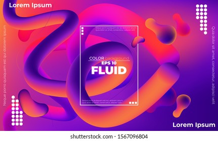 Abstract fluid wave color pattern of neon color liquid gradient background with modern geometric dynamic motion style Suitable For Wallpaper, Banner, Background, Card, Book Illustration, landing page,